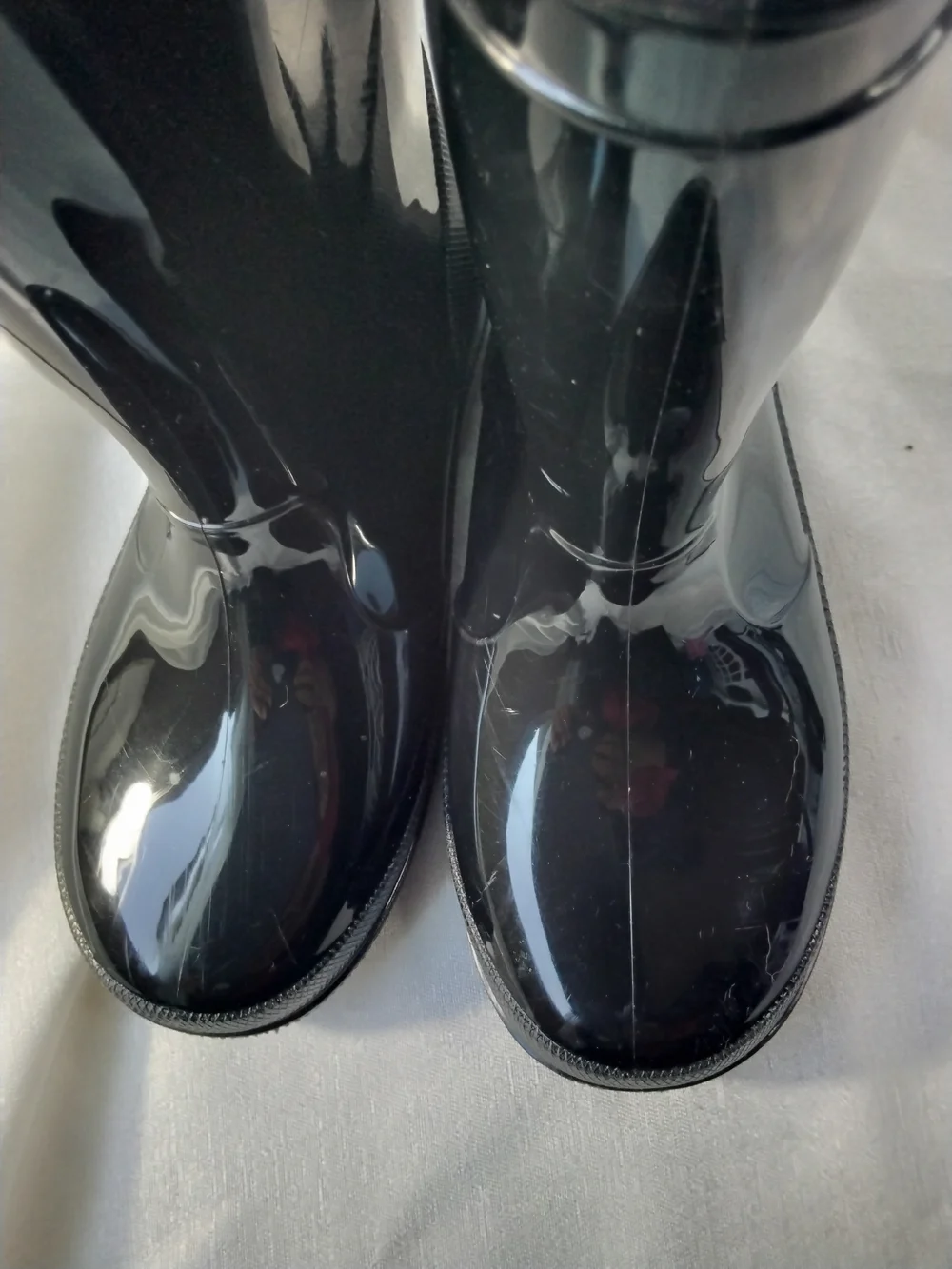 Magellan Outdoors Black Gloss Kids Rain Boots